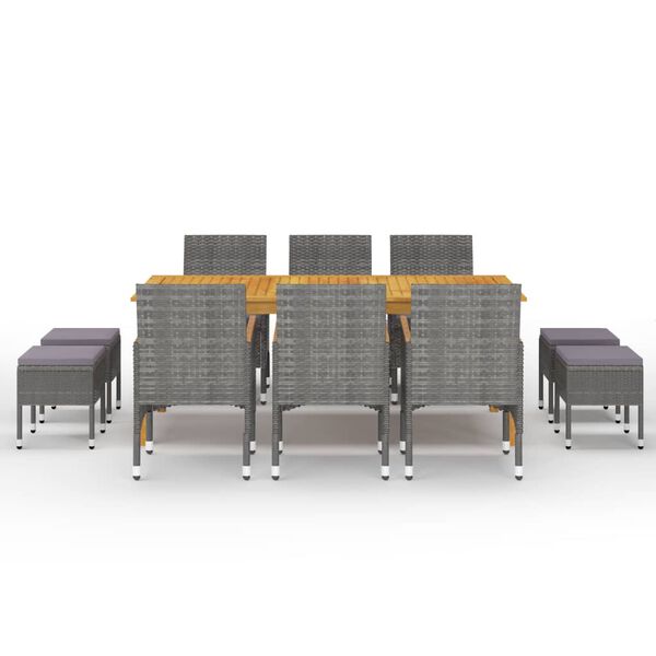 vidaXL 11-dielna z&aacute;hradn&aacute; jed&aacute;lensk&aacute; s&uacute;prava siv&aacute;