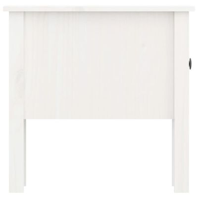 vidaXL Bočný stolík biely 50x50x49 cm borovicový masív