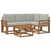 vidaXL Z&aacute;hradn&aacute; s&uacute;prava gaučov 5 ks Pr&iacute;rodn&aacute; a svetlosiv&aacute;