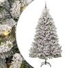 vidaXL Umel&yacute; Skl&aacute;pac&iacute; Vianočn&yacute; Stromček Zelen&aacute; a biela 210 cm 300 LED