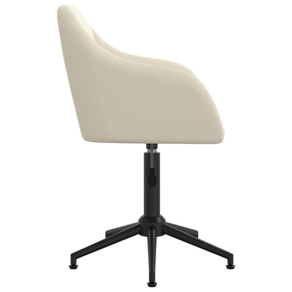 vidaXL Otočn&eacute; jed&aacute;lensk&eacute; stoličky 6 ks kr&eacute;mov&eacute; zamat