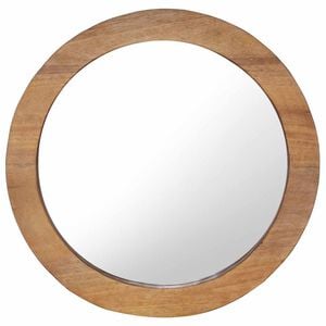 vidaXL N&aacute;stenn&eacute; zrkadlo 60 cm teakov&eacute; okr&uacute;hle