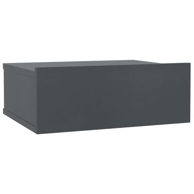 vidaXL Nástenný nočný stolík, sivý 40x30x15 cm, kompozitné drevo