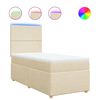 vidaXL Boxspring posteľ s matracom kr&eacute;mov&aacute; 100x200 cm l&aacute;tka