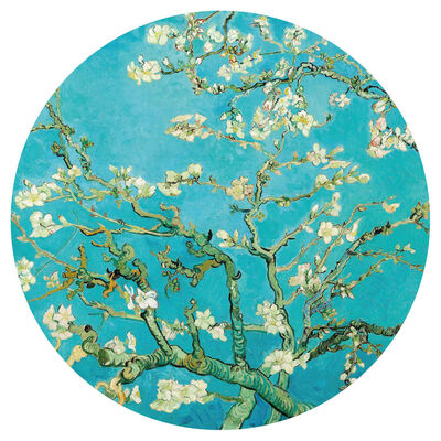 WallArt Kruhová tapeta Almond Blossom 142,5 cm