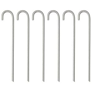vidaXL Stanov&eacute; kol&iacute;ky 6 ks 37 cm &Oslash;10 mm pozinkovan&aacute; oceľ