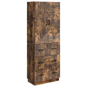 vidaXL Sada skr&iacute;ň 2 pcs Dymov&yacute; dub 66 x 34,5 x 87 cm Kompozitn&eacute; drevo