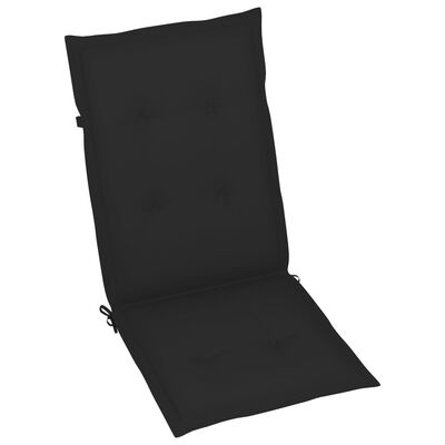 vidaXL Záhradné stoličky 2 ks s čiernymi podložkami tíkový masív