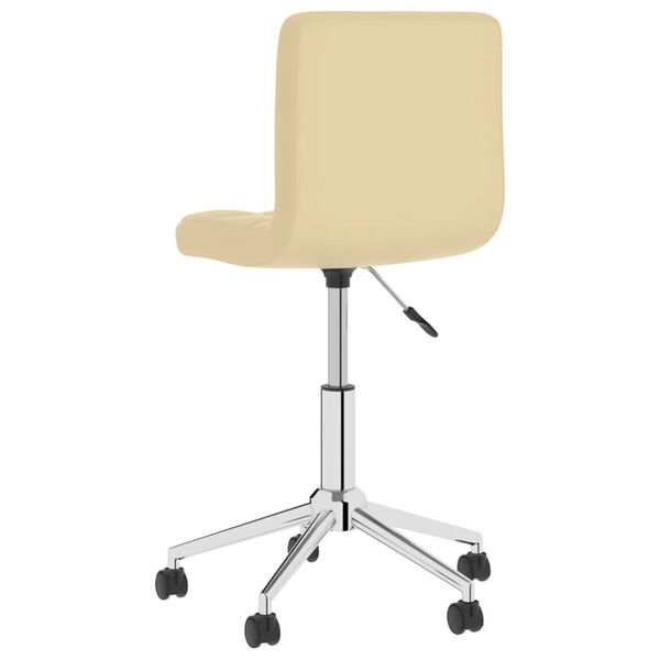 vidaXL Otočn&aacute; jed&aacute;lensk&aacute; stolička kr&eacute;mov&aacute; umel&aacute; koža