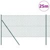 vidaXL Stĺp na plot. Zelen&aacute; 25 x 1,4 m (60 x 60 mm sieť) Ocel a PVC
