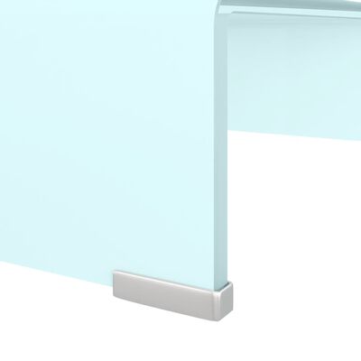 vidaXL TV stojan/stojan pod monitor, sklo, zelený 40x25x11 cm