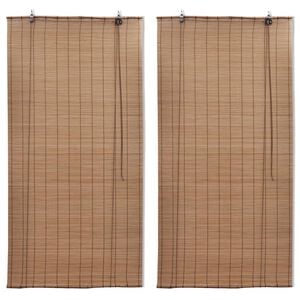 vidaXL Bambusov&eacute; rolety 2 ks, hned&eacute; 120x220 cm