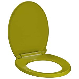 vidaXL WC sedadlo, pomal&eacute; skl&aacute;panie, zelen&eacute;, ov&aacute;lne
