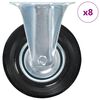 vidaXL Pevn&eacute; kolieska 8 ks 125 mm