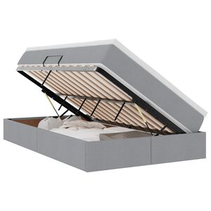 vidaXL Postel s &uacute;ložn&yacute;m prostorem a matrac&iacute; Svetlosiv&aacute; 120 x 190 cm