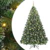 vidaXL Umel&yacute; vianočn&yacute; stromček s 300 LED-i Zelen&aacute; 240 cm PE a PVC