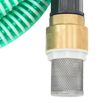 vidaXL Odsávacia hadica s mosadznými spojkami, zelená 1,1" 25 m, PVC