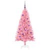 vidaXL Vianočný stromček s 150 LED-i so stojanom Ružová 150 cm PVC