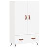 vidaXL Vysok&aacute; skrinka biela 69,5x31x115 cm kompozitn&eacute; drevo