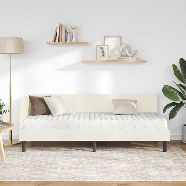 vidaXL Rohov&yacute; r&aacute;m postele s matracom s matracmi 2 pcs Kr&eacute;mov&aacute; Zamat