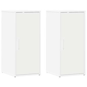vidaXL Skrinky na top&aacute;nky 2 ks biele 32x35x70 cm drevotrieska