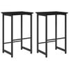 vidaXL Barov&aacute; stolička 2 pcs Čierny dub 40 x 32 x 74 cm