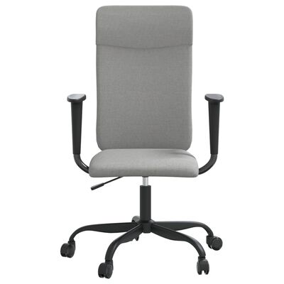 vidaXL Kancelárska stolička, nastaviteľná výška, svetlosivá, látka