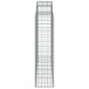 vidaXL Oblúkové gabiónové koše 2ks 200x50x160/180cm pozinkované železo