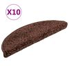 vidaXL Schodov&eacute; rohože 10 ks 56x17x3 cm hned&eacute; polkruhov&eacute;