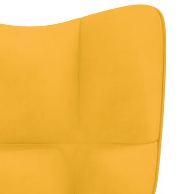vidaXL Relaxačné kreslo s podnožkou horčicovo-žlté zamat