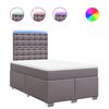 vidaXL Boxspring posteľ s matracom siv&aacute; 120x190 cm umel&aacute; koža