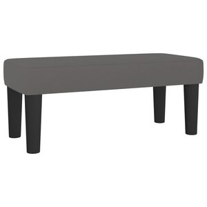 vidaXL Lavička siv&aacute; 70x30x30 cm umel&aacute; koža