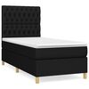 vidaXL Boxspring posteľ s matracom čierna 100x200 cm l&aacute;tka