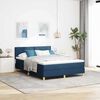 vidaXL Posteľ boxspring s matracom s matracmi Modrá 140 x 190 cm látka