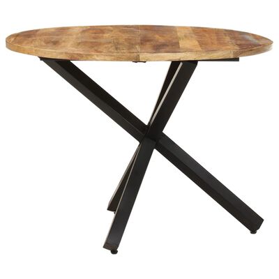 vidaXL Jedálenský stôl okrúhly 100x100x75 cm surové mangovníkové drevo