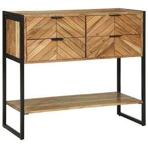 vidaXL Konzolov&yacute; st&ocirc;l Hned&aacute; 90 x 35 x 80 cm Pevn&eacute; ak&aacute;ciov&eacute; drevo