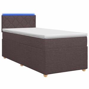 vidaXL Posteľ boxspring s matracom Tmavohned&aacute; 80 x 200 cm L&aacute;tka