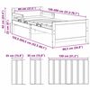 vidaXL R&aacute;m postele Hned&aacute; 80 x 200 cm Mas&iacute;vne borovicov&eacute; drevo