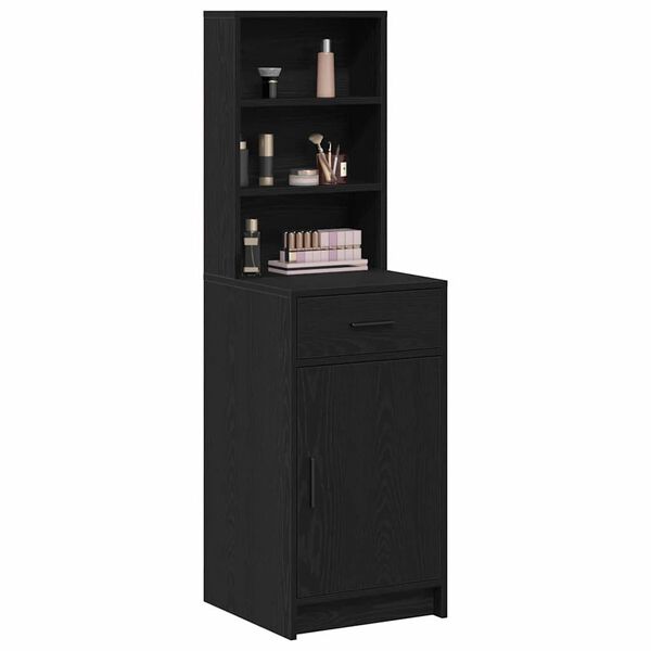 vidaXL Highboard Čierny dub 40 x 40,5 x 135 cm Kompozitn&eacute; drevo