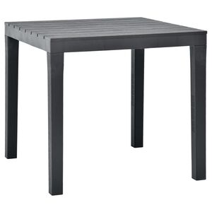 vidaXL Z&aacute;hradn&yacute; st&ocirc;l, antracitov&yacute; 78x78x72 cm, plast