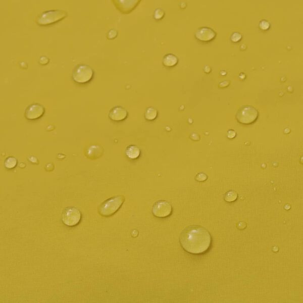 vidaXL Dlhý nepremokavý pršiplášť s kapucňou, žltý, M