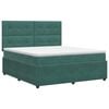 vidaXL Posteľ boxspring s matracom Tmavozelen&aacute; 160 x 200 cm Zamat