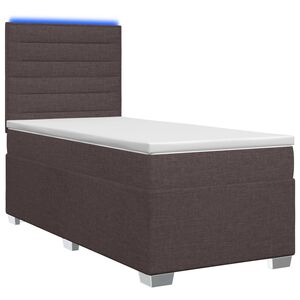 vidaXL Posteľ boxspring s matracom Tmavohned&aacute; 80 x 200 cm L&aacute;tka