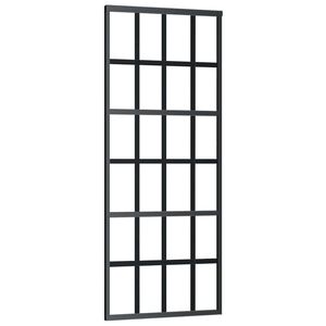 vidaXL Posuvn&eacute; dvere ESG sklo a hlin&iacute;k 76x205 cm čierne