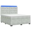 vidaXL Posteľ boxspring s matracom Svetlosiv&aacute; 180 x 200 cm Zamat