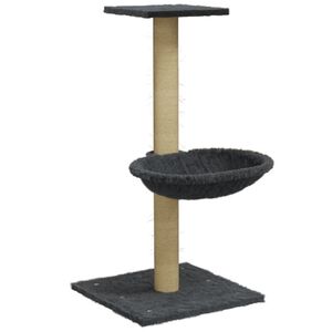vidaXL &Scaron;krabadlo pre mačky so sisalov&yacute;m stĺpikom, tmavosiv&eacute; 74 cm