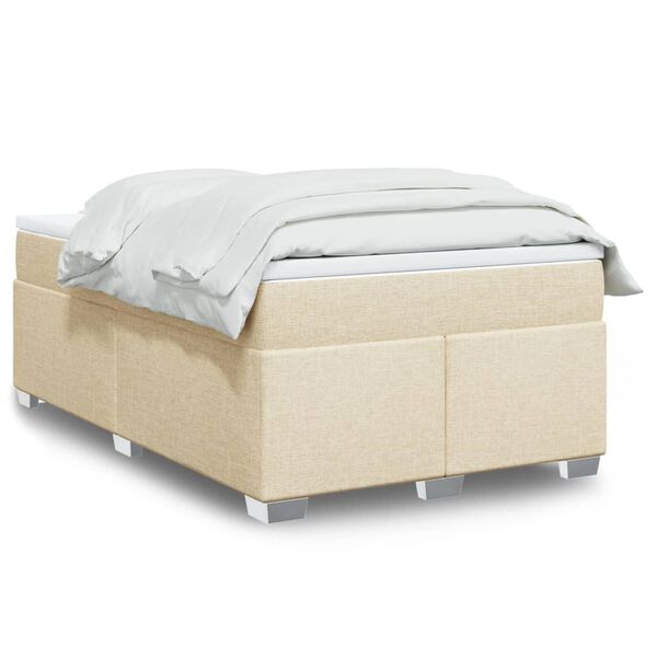vidaXL Boxspring posteľ s matracom kr&eacute;mov&aacute; 120x190 cm l&aacute;tka