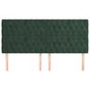 vidaXL Čelo postele tmavozelen&eacute; 180x7x118/128 cm zamatov&eacute;