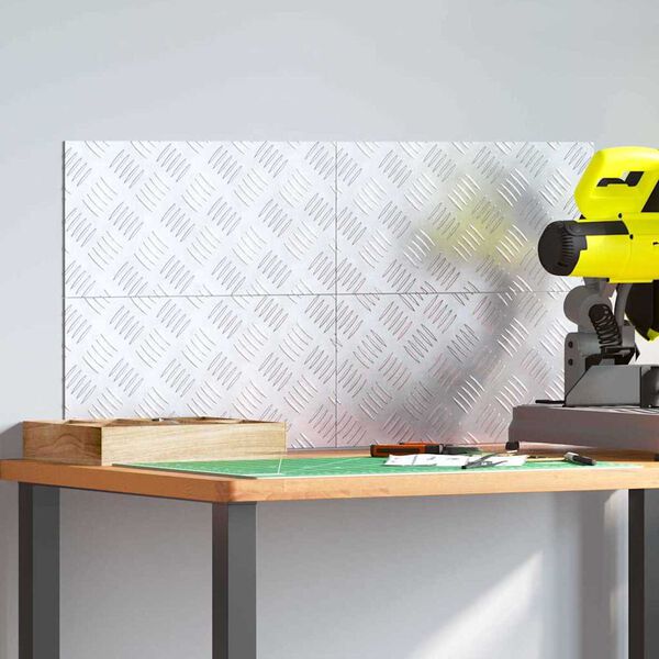 vidaXL Schodov&yacute; ro&scaron;t Obdĺžnikov&yacute; 4 pcs Strieborn&aacute; 40 x 20 cm Hlin&iacute;k