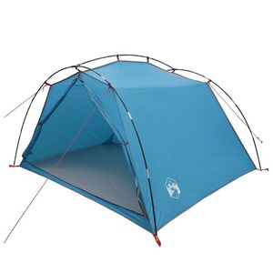 vidaXL Tunelov&yacute; stan 4-miestny Modr&aacute; 185T Polyester s PU n&aacute;terom